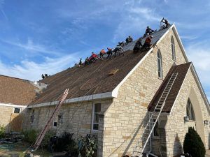 workers on roof