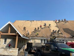 workers on roof